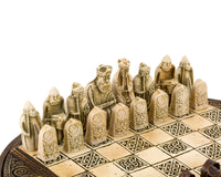 Isle of Lewis kompakt keltisk sjakksett 22,9 cm