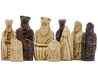 Isle of Lewis kompakt keltisk sjakksett 22,9 cm i elfenbensfarge