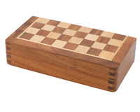 Luksus sammenleggbart Sjakksett i hardtre, 19 cm, magnetisk