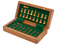 Luksus sammenleggbart Sjakksett i hardtre, 19 cm, magnetisk