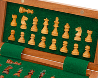 Luksus sammenleggbart Sjakksett i hardtre, 19 cm, magnetisk