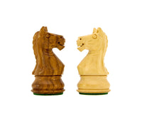 Fierce Knight Sheesham Staunton-sjakkbrikker - 7,6 cm inkl. Oppbevaringseske for sjakkbrikker i mørkt tre