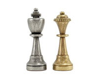 Finnesburg Series sjakkbrikker i messing og nikkel - 7,6 cm