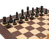 Harrwitz Series — Eboniserte Sjakkbrikker, 8,9 cm