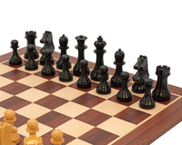 World Chess Championship sjakksett, sjakkklokke og oppbevaringseske for sjakkbrikker i tre