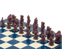 Berkeley Chess Alice in Wonderland Cardinal Blue Sjakksett