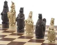 Berkeley Chess Royal Beasts Russet og Palisander Grand sjakksett