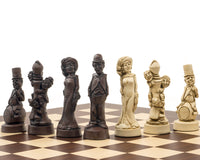 Berkeley Chess Movie Stars Grand sjakksett i russet og palisander