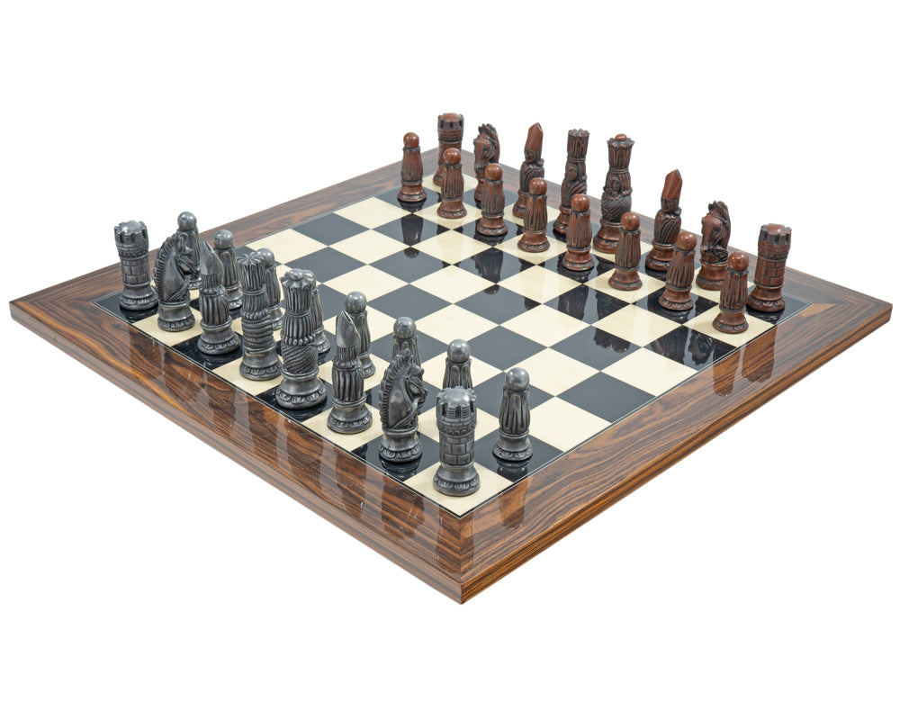 Berkeley Chess victoriansk metall- og palisander sjakksett
