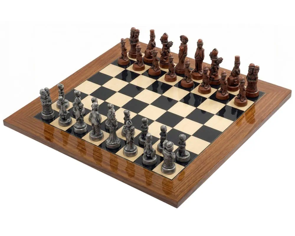 Berkeley Chess Movie Stars Grand sjakksett i metall og palisander