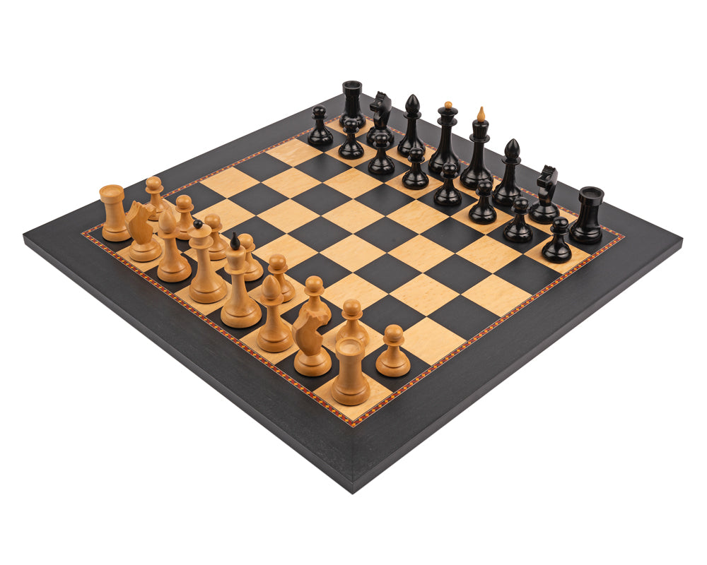 Rechapados Ferrer The Queen's Gambit offisielt 50 cm sjakksett med oppbevaringseske for sjakkbrikker