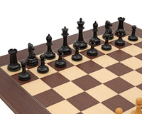 Harrwitz Black and Mongoy sjakksett med oppbevaringseske for sjakkbrikker