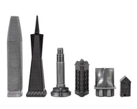Skyline Premium metall-sjakkbrikker – San Francisco-utgave