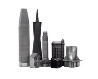 Skyline Premium metall-sjakkbrikker – San Francisco-utgave